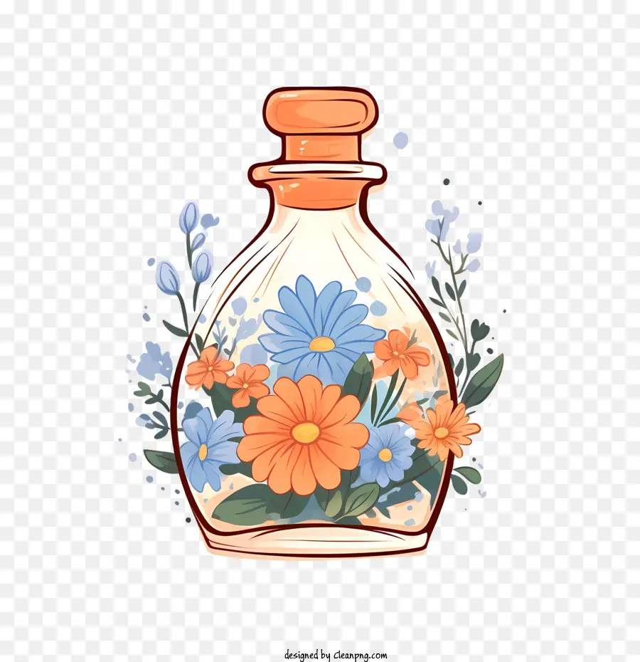 Perfume Bottle，цветок PNG
