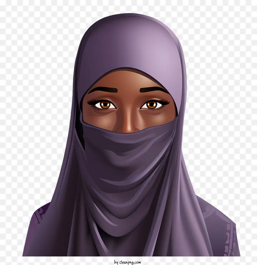 Женщина с завесой，Мусульманская женщина PNG