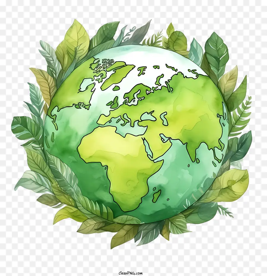 Зеленая планета Земля，земля PNG