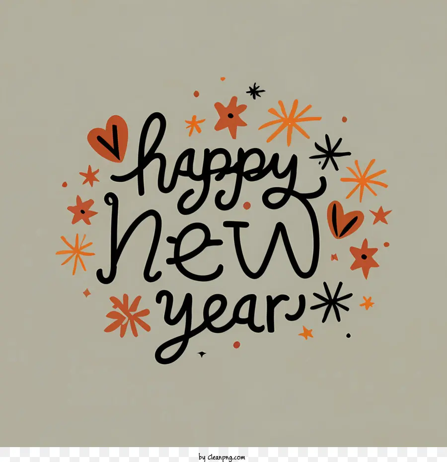 Счастливого Нового Года，надписи PNG