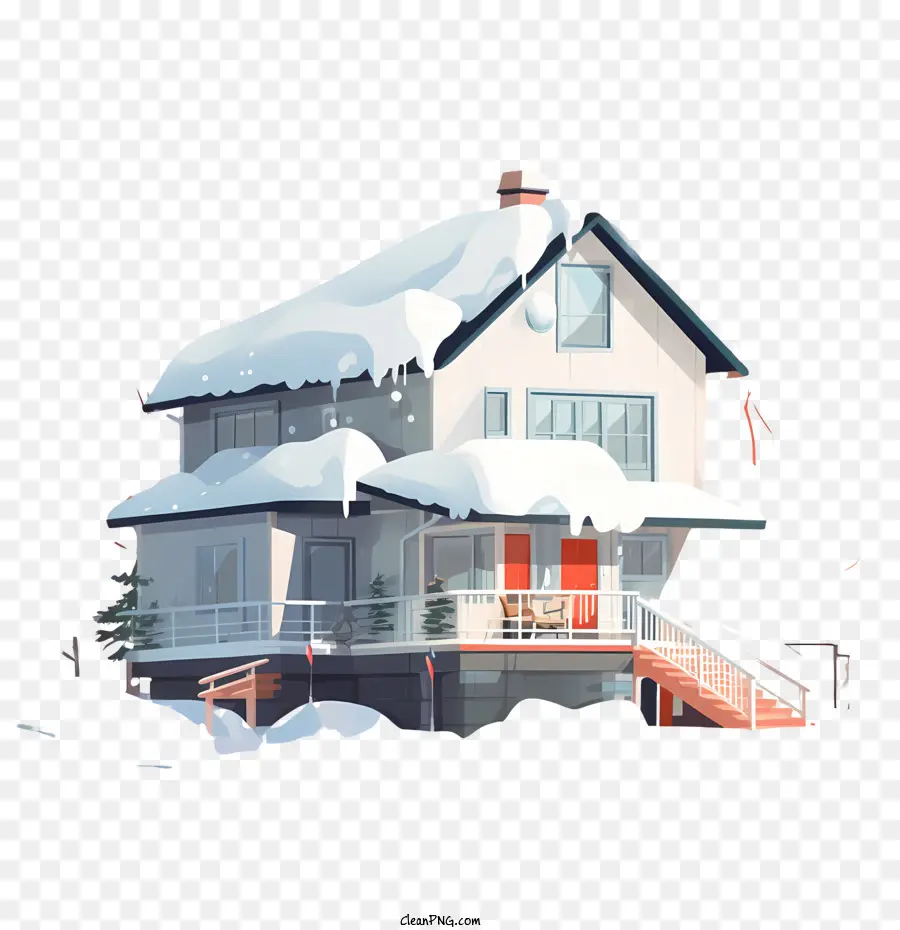 зимний дом，дома PNG