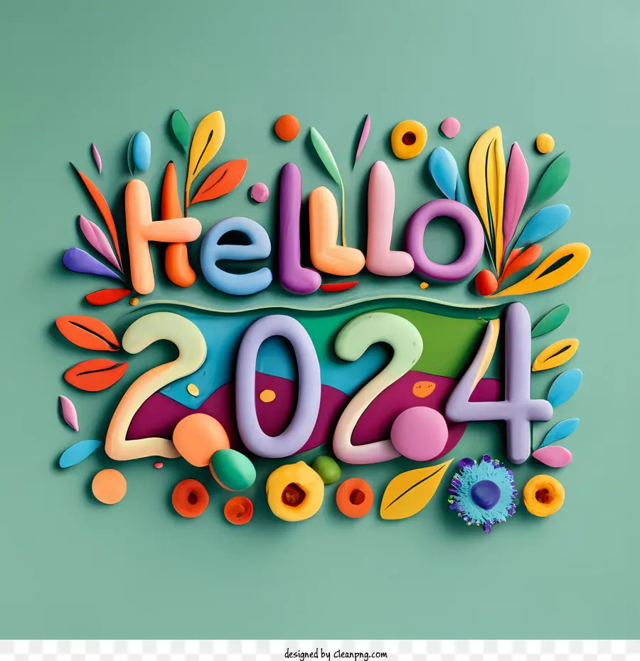 2024 С Новым годом，привет PNG