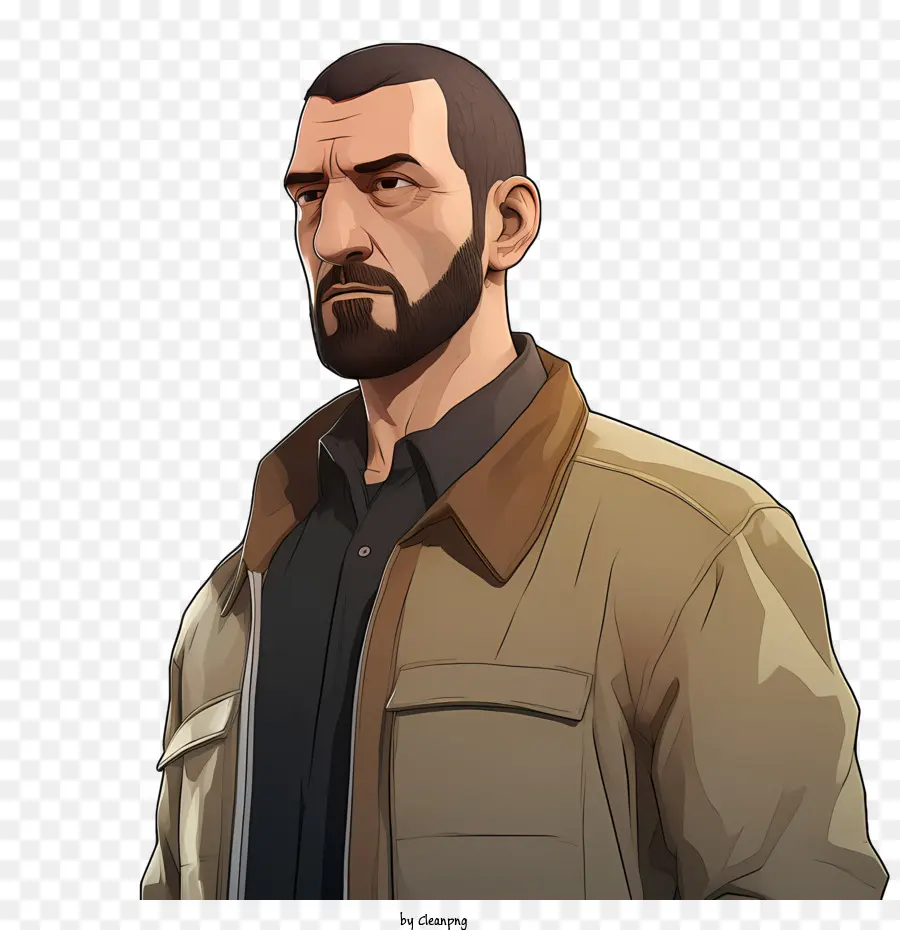 Grand Theft Auto персонаж，бородач PNG