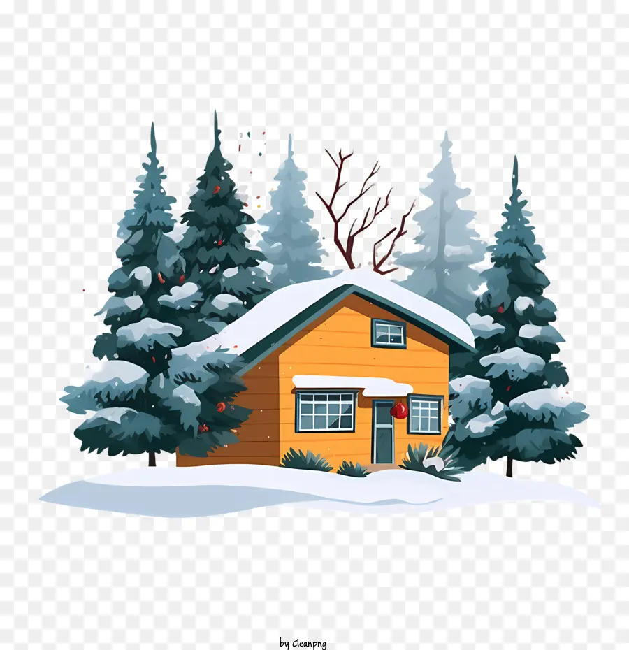 зимний дом，зимний домик PNG