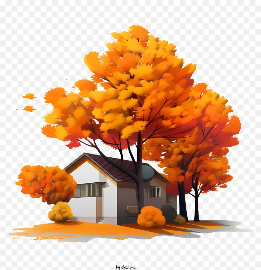 осенний дом，Осенний дом PNG