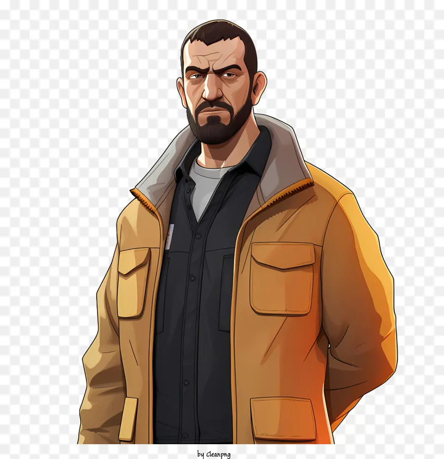 Grand Theft Auto персонаж，борода PNG
