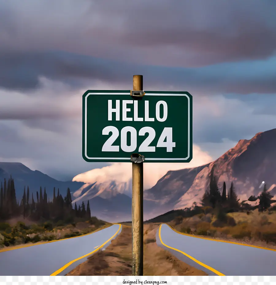 2024 С Новым годом，Привет 2023 PNG