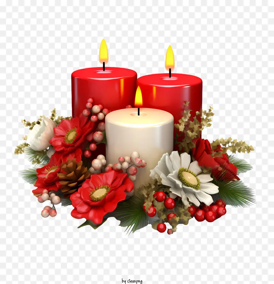 рождественские свечи，свечи PNG