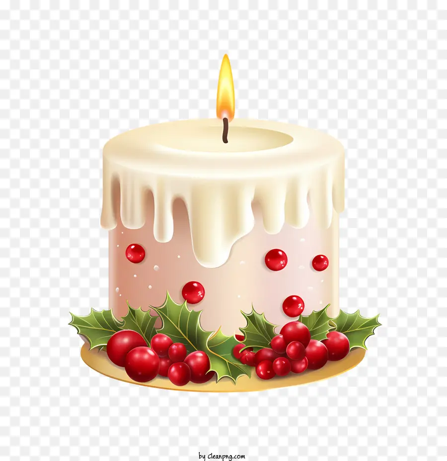 рождественские свечи，Торт PNG