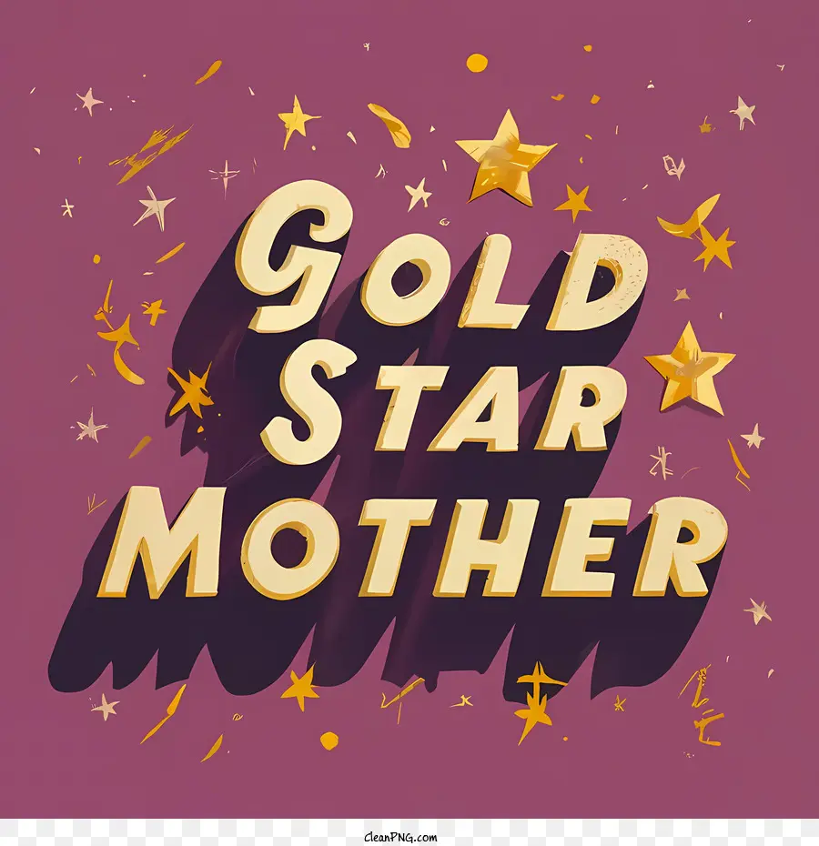 Золотая звезда мать，Золото PNG