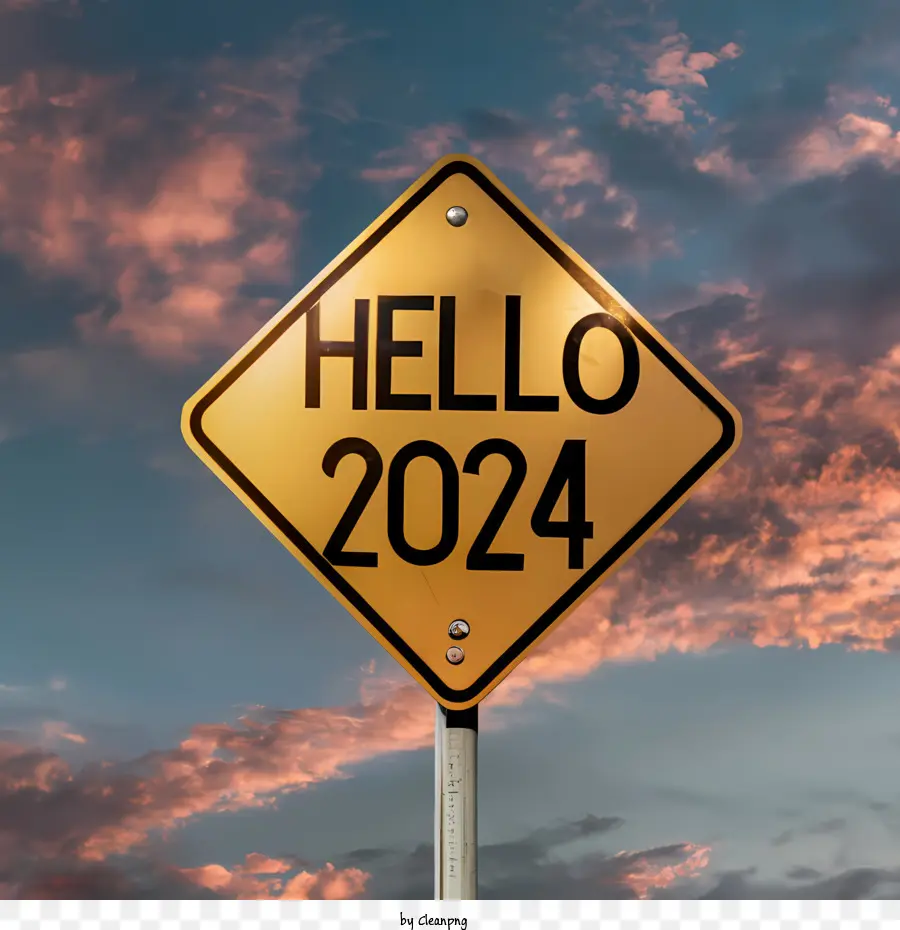 2024 С Новым годом，Привет 2023 PNG
