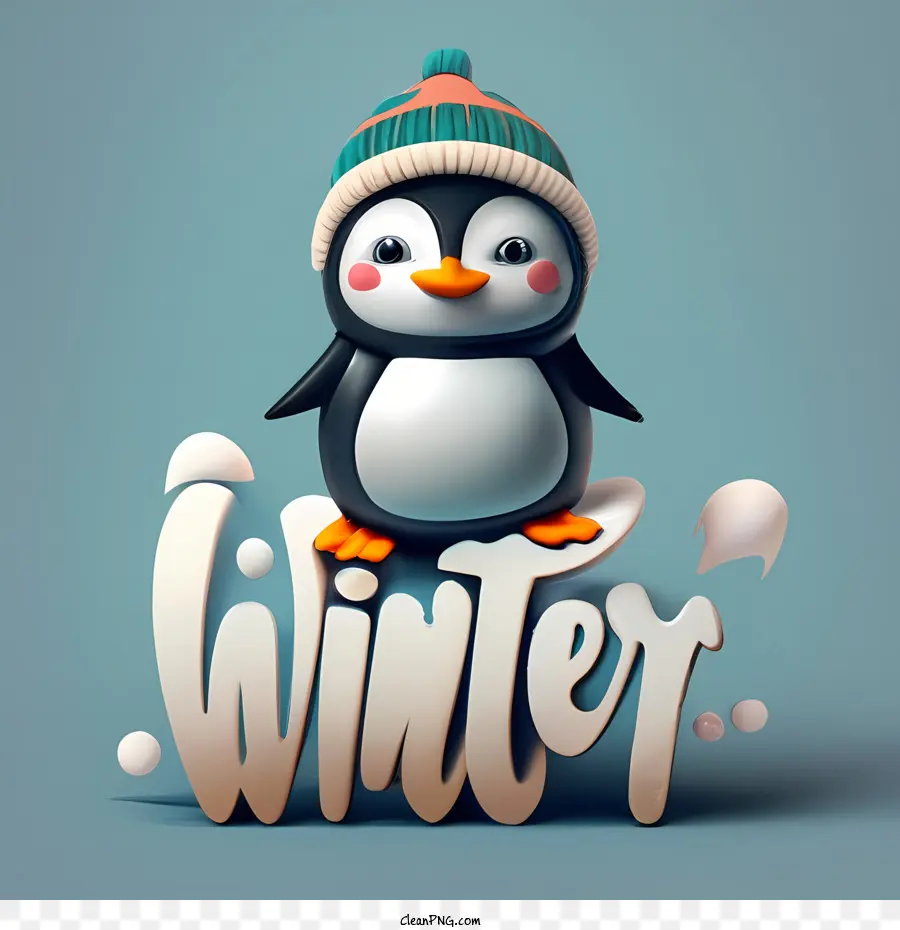 Привет зима，Пингвин PNG