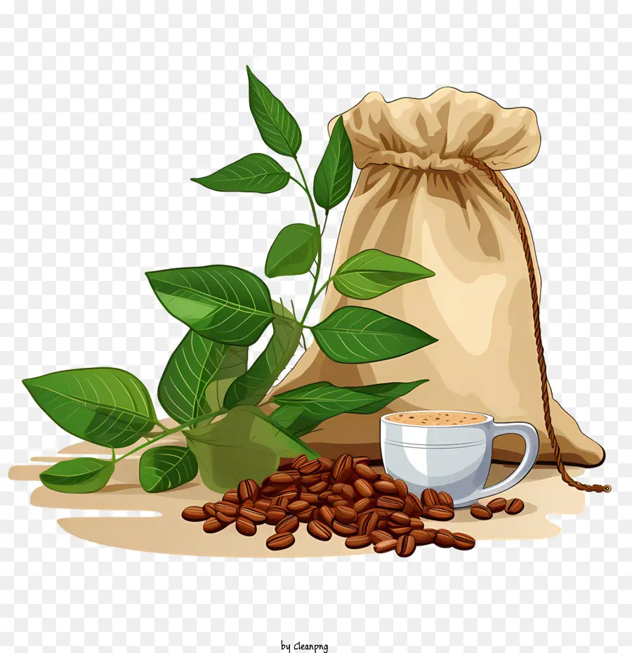 кофе в зернах，мешок PNG