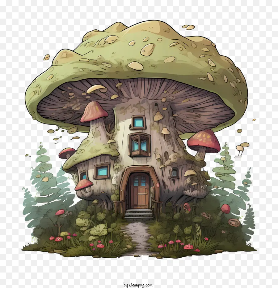 грибной дом，фантазии дом PNG