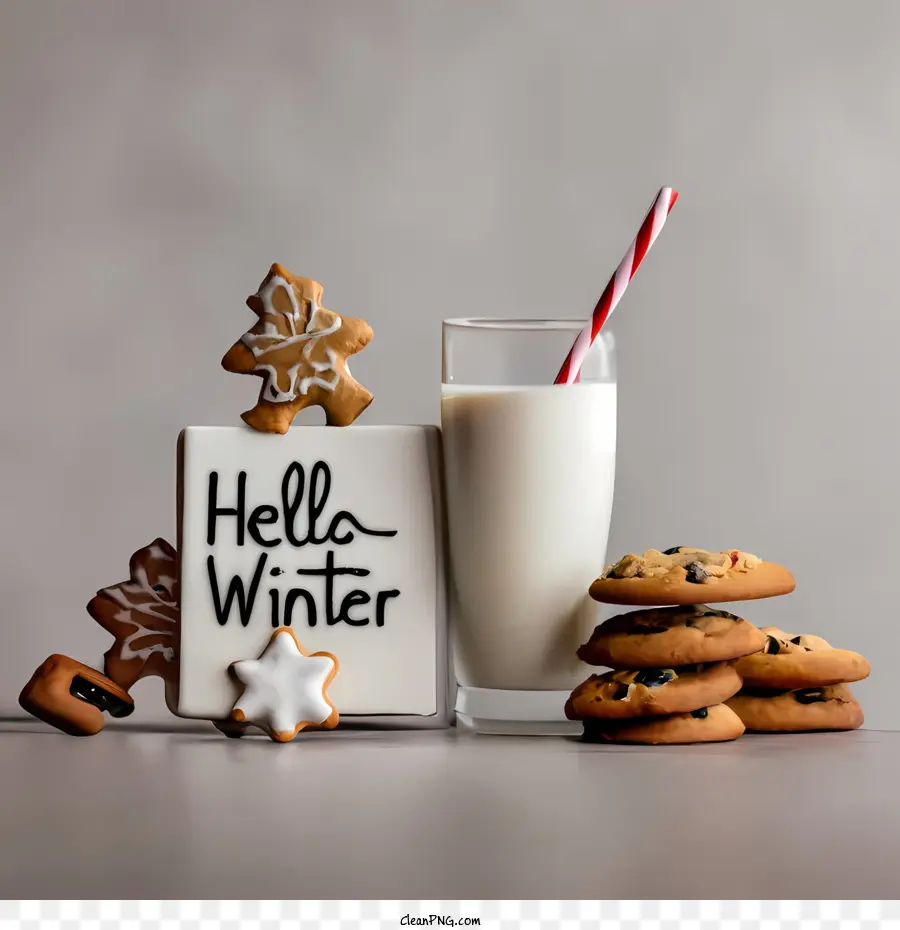 Привет зима，Cookies PNG