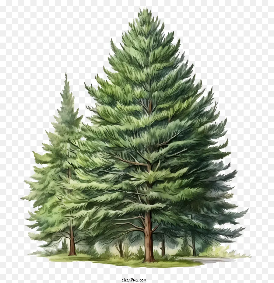 вечнозеленое дерево，сосны PNG
