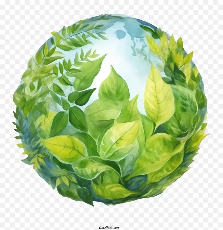 зеленая планета，зеленая земля PNG