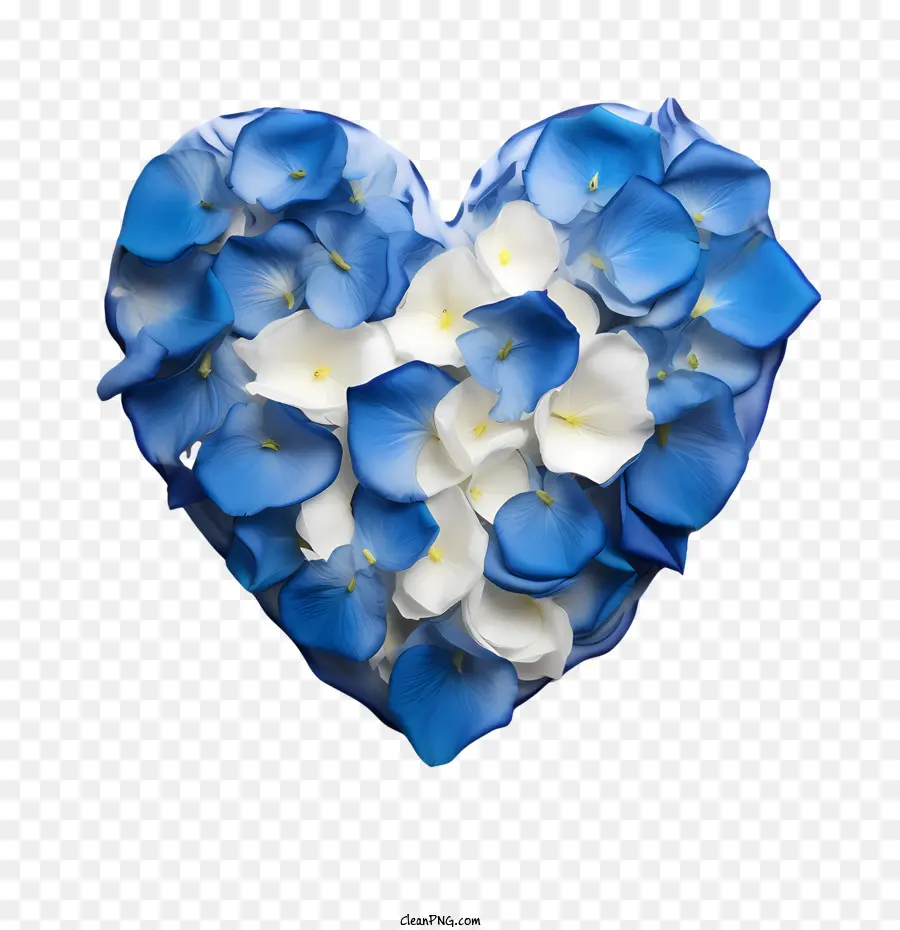 Голубые лепестки роз，синий PNG
