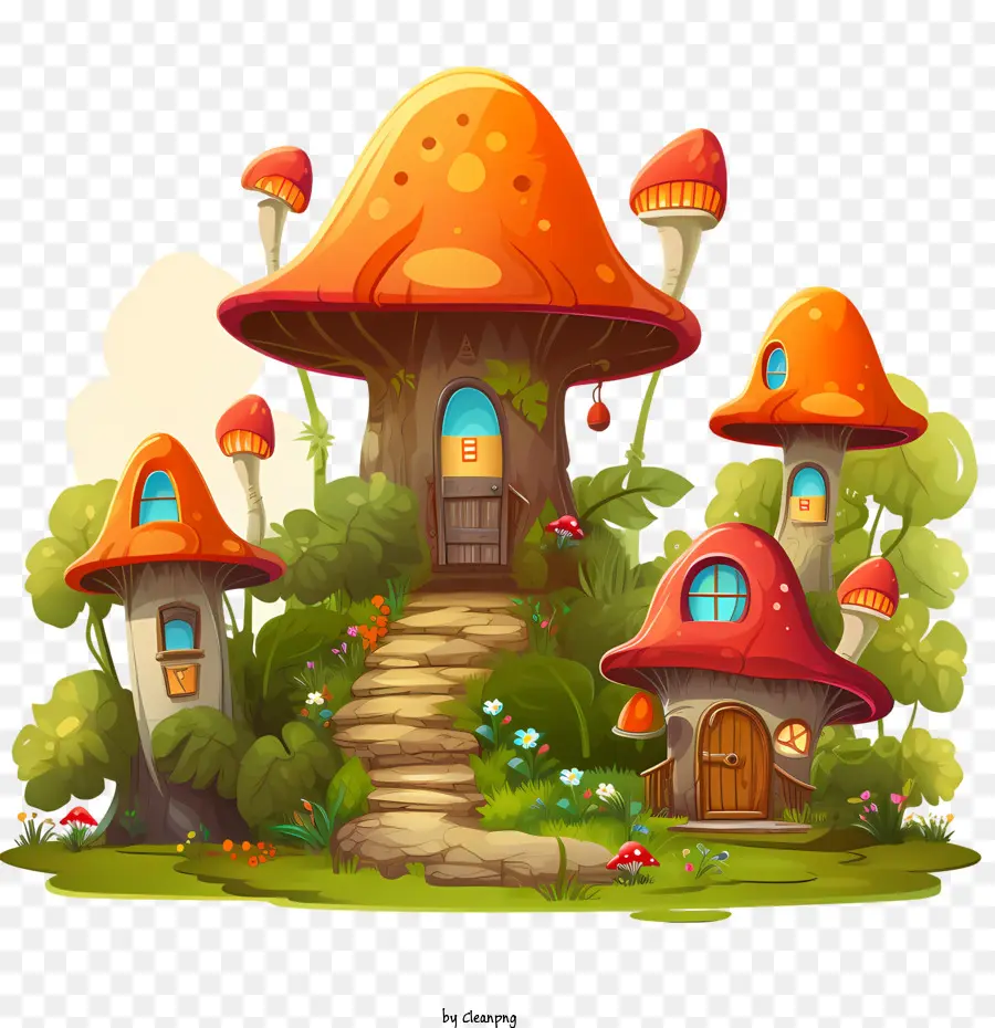 грибной дом，мультфильм PNG
