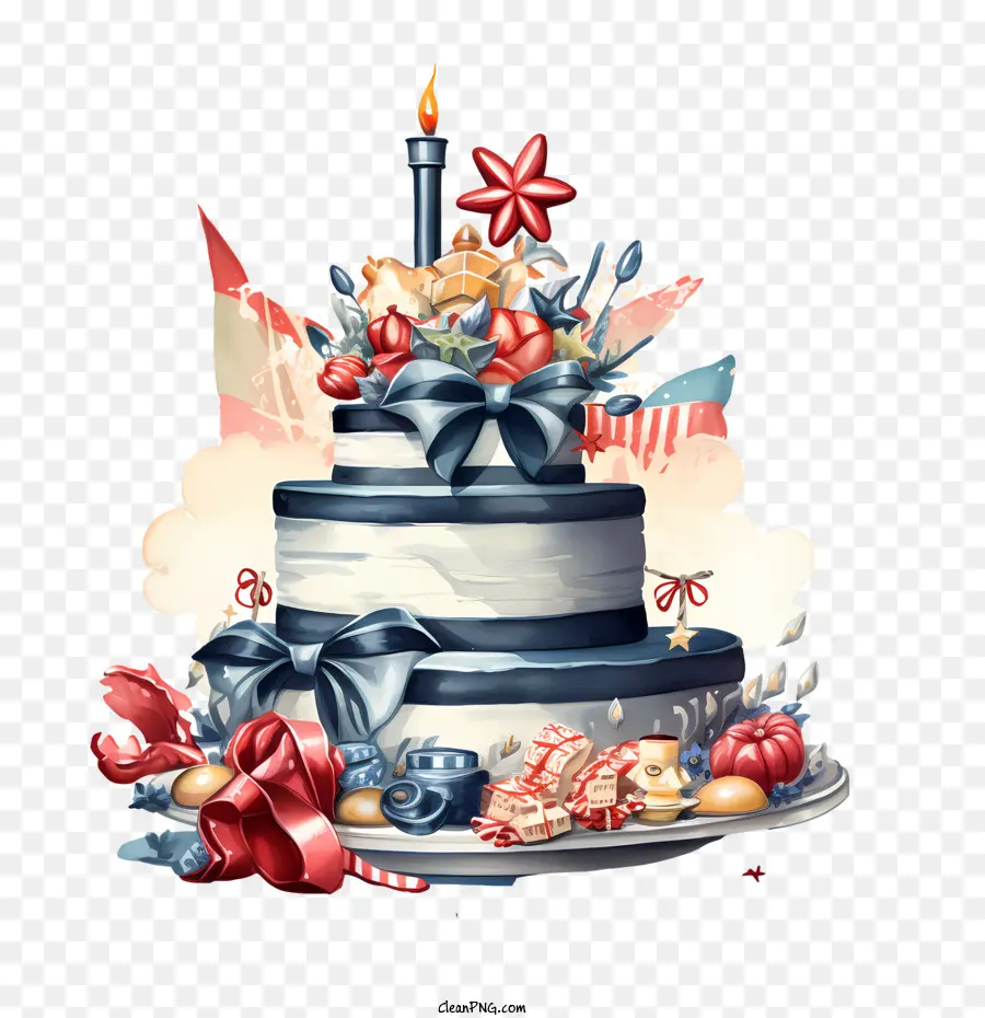 день рождения военно морского флота，День рождения Торт PNG