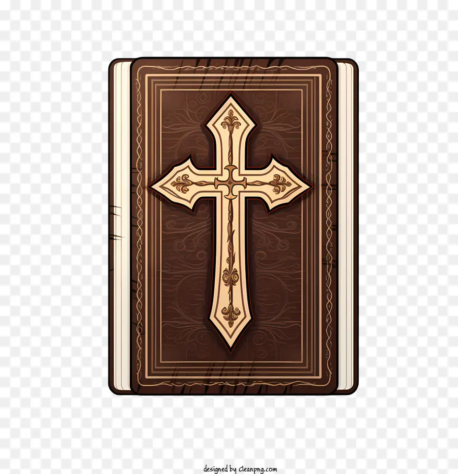 Библия с крестом，крест PNG