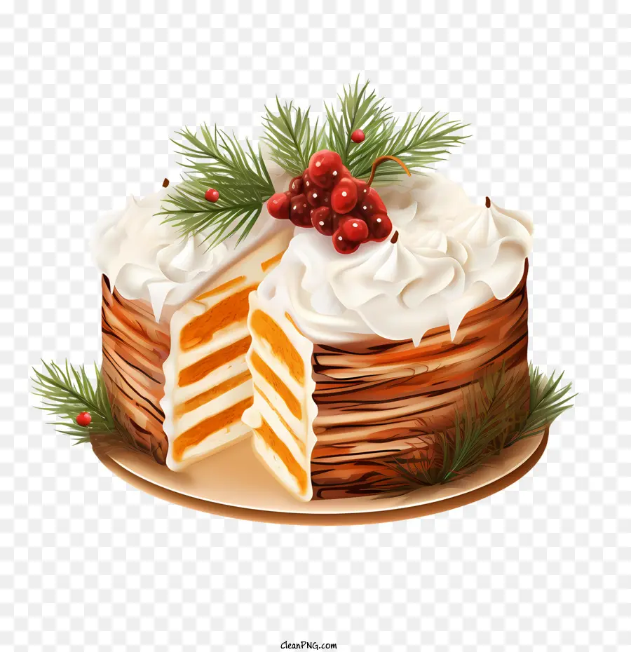 Рождественский торт，Безе PNG