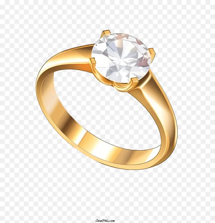 кольцо с бриллиантом，на черном фоне PNG