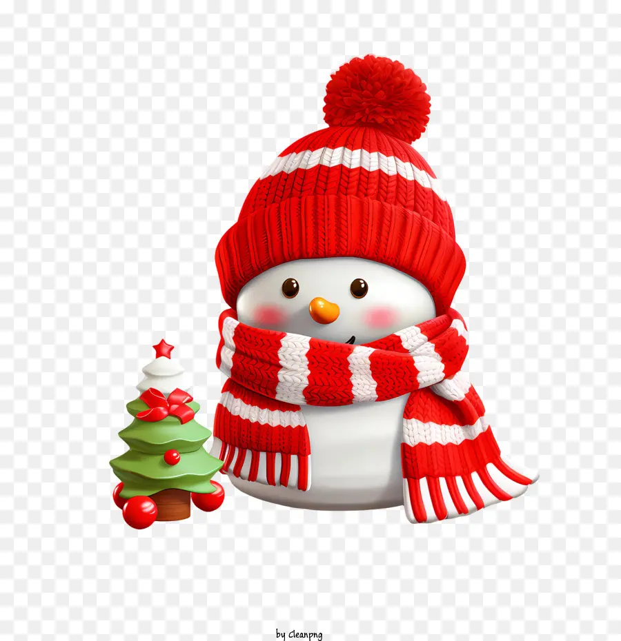 Рождественская кукла，красный шарф PNG