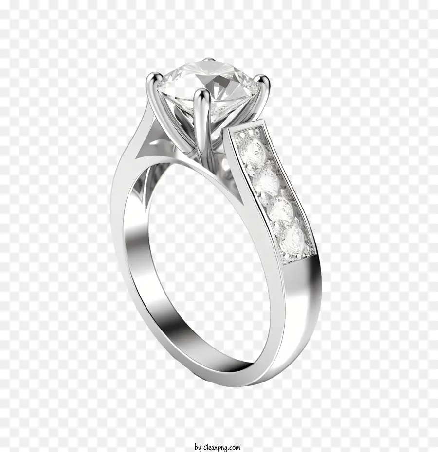 кольцо с бриллиантом，Engagement Ring PNG