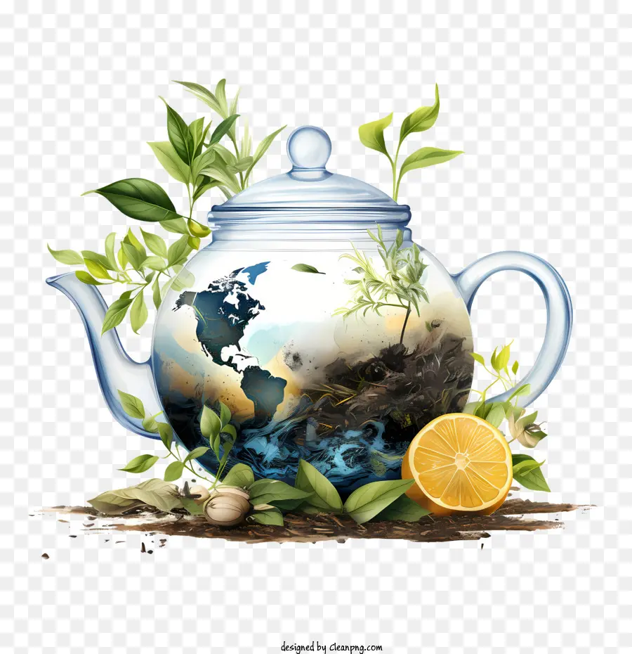 Международный день чая，чайник PNG
