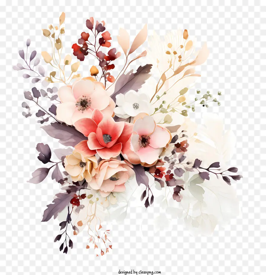 Свадебное цветочное искусство，букет PNG