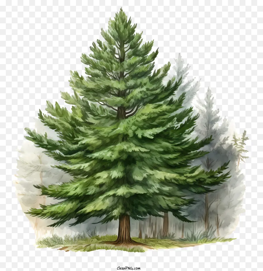 вечнозеленое дерево，Сосна PNG