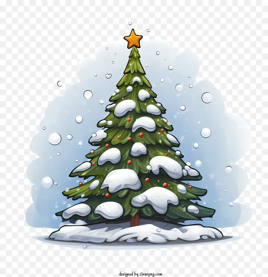Рождественская елка，снег PNG