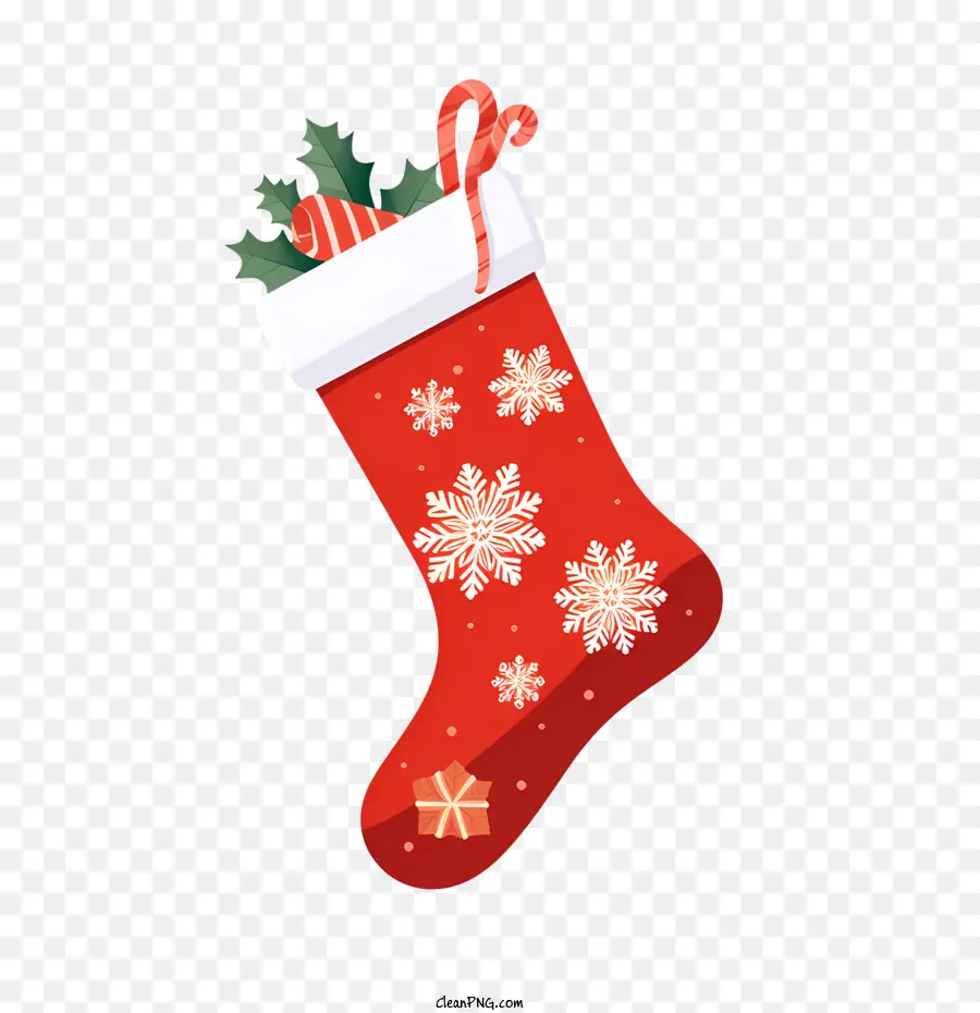 Рождественский чулок，красные носки PNG