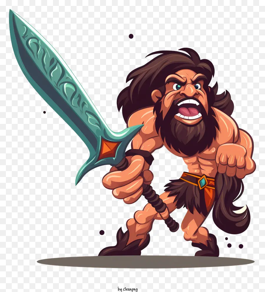 Пещерный человек，персонажа из мультфильма PNG