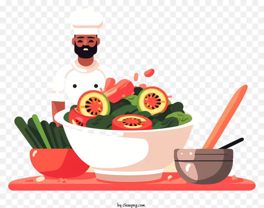 Chef，Салат PNG