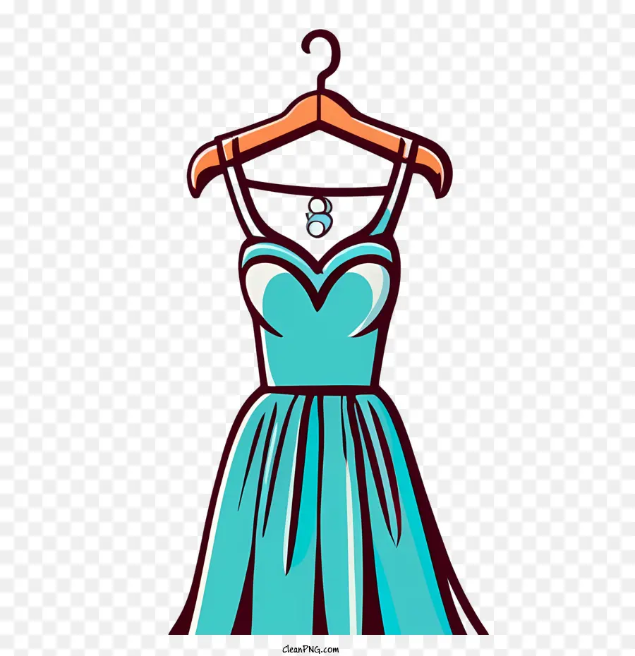 мультипликационное платье，синее платье PNG