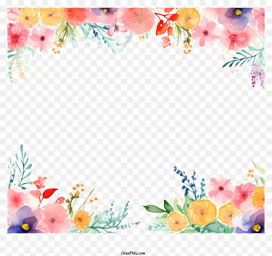 акварельная живопись，цветы PNG