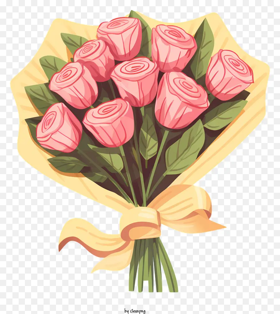 букет из роз，розовые розы PNG