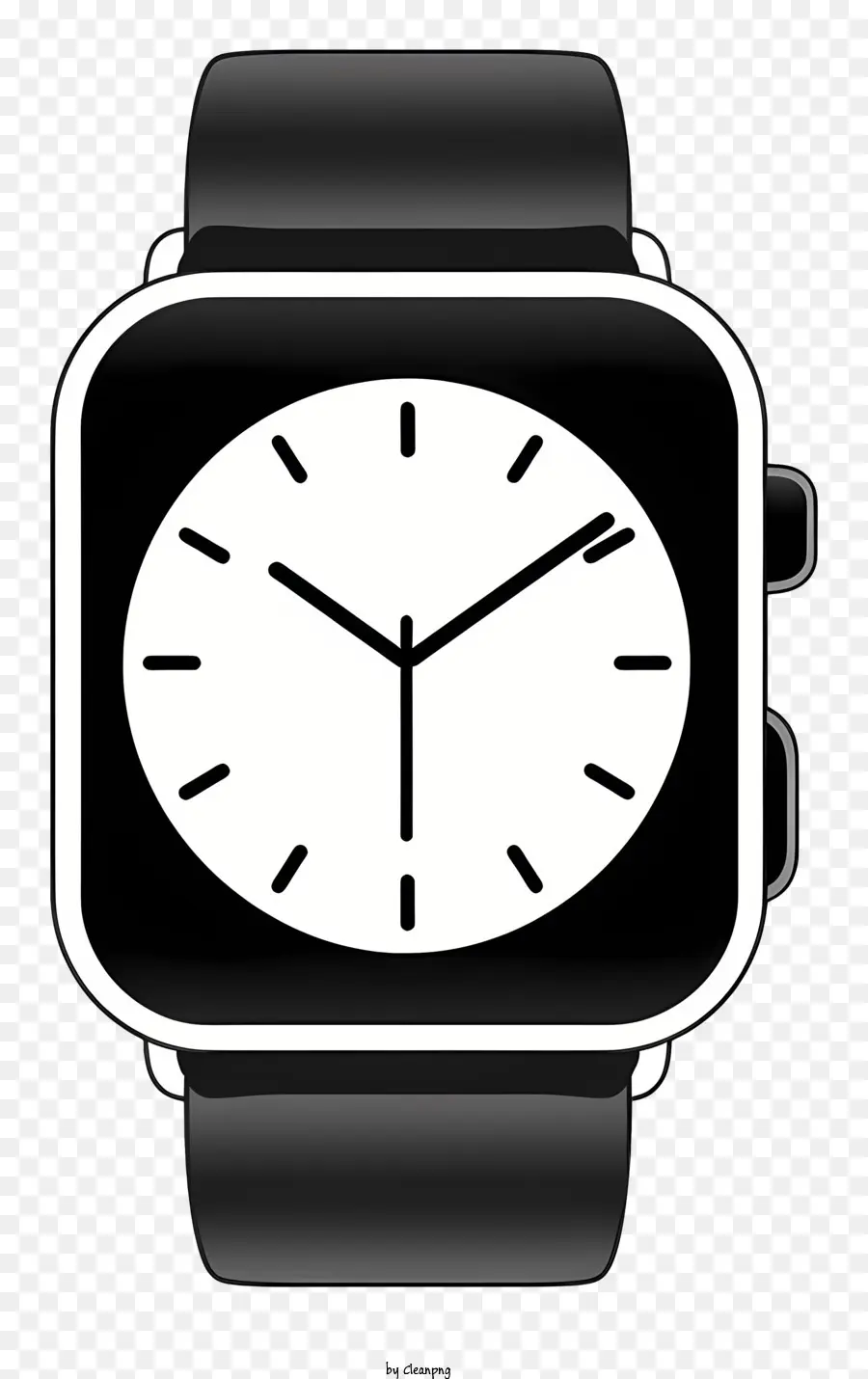 черно белые часы，наручные часы PNG
