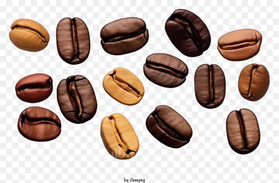 кофе в зернах，коричневые кофейные зерна PNG