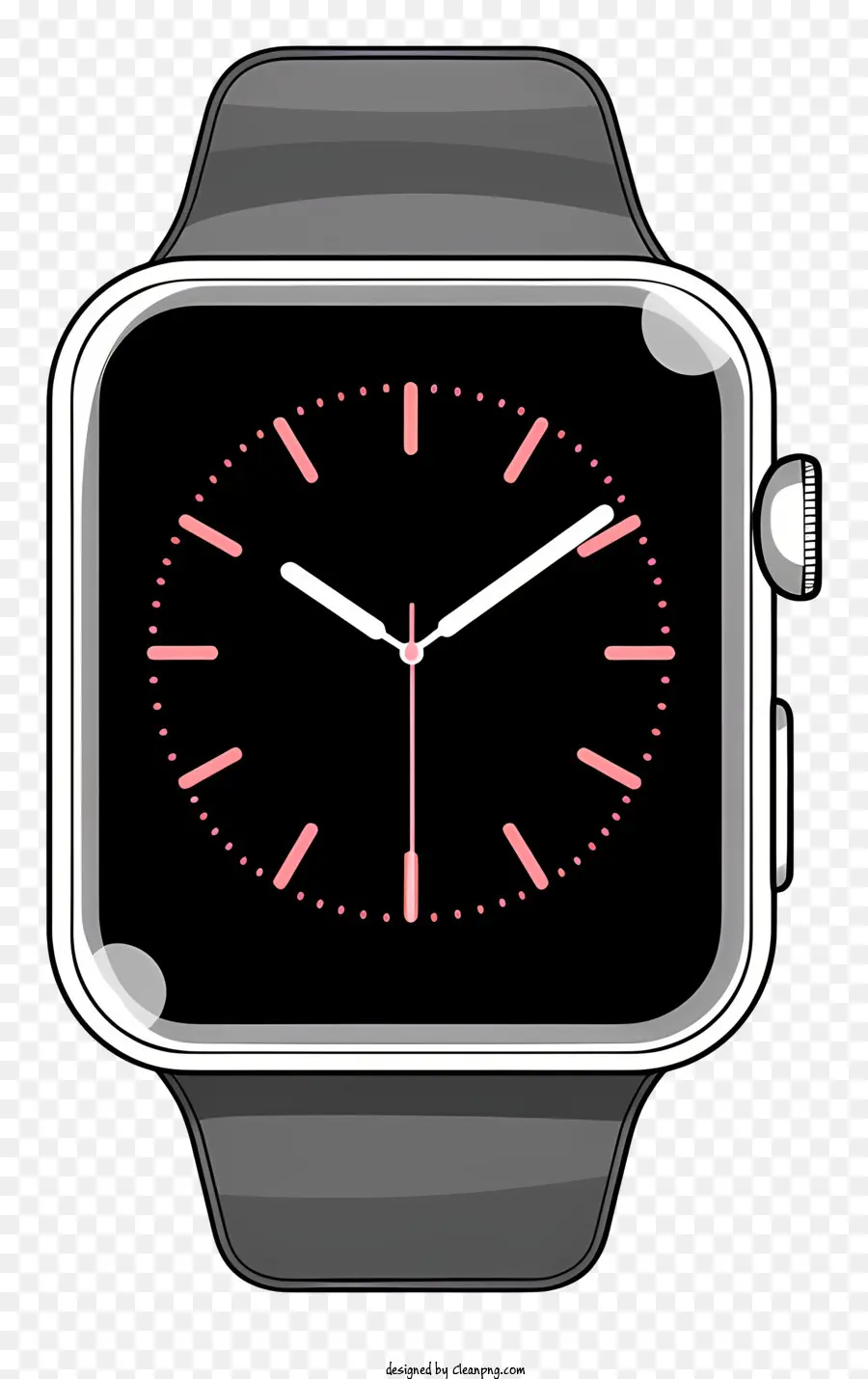 Black Watch，розовое лицо часы PNG