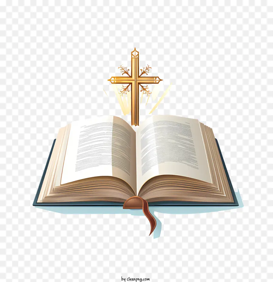 Библия с крестом，Библия PNG