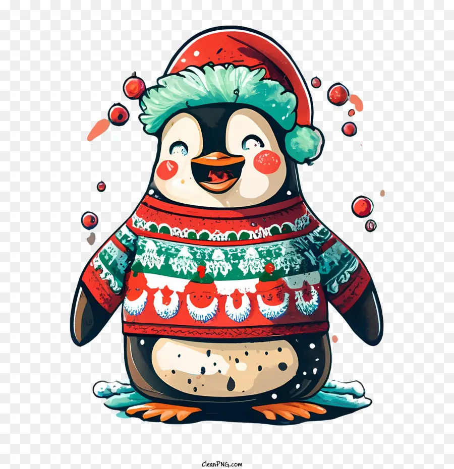 Рождество пингвин，Счастливого пингвина PNG