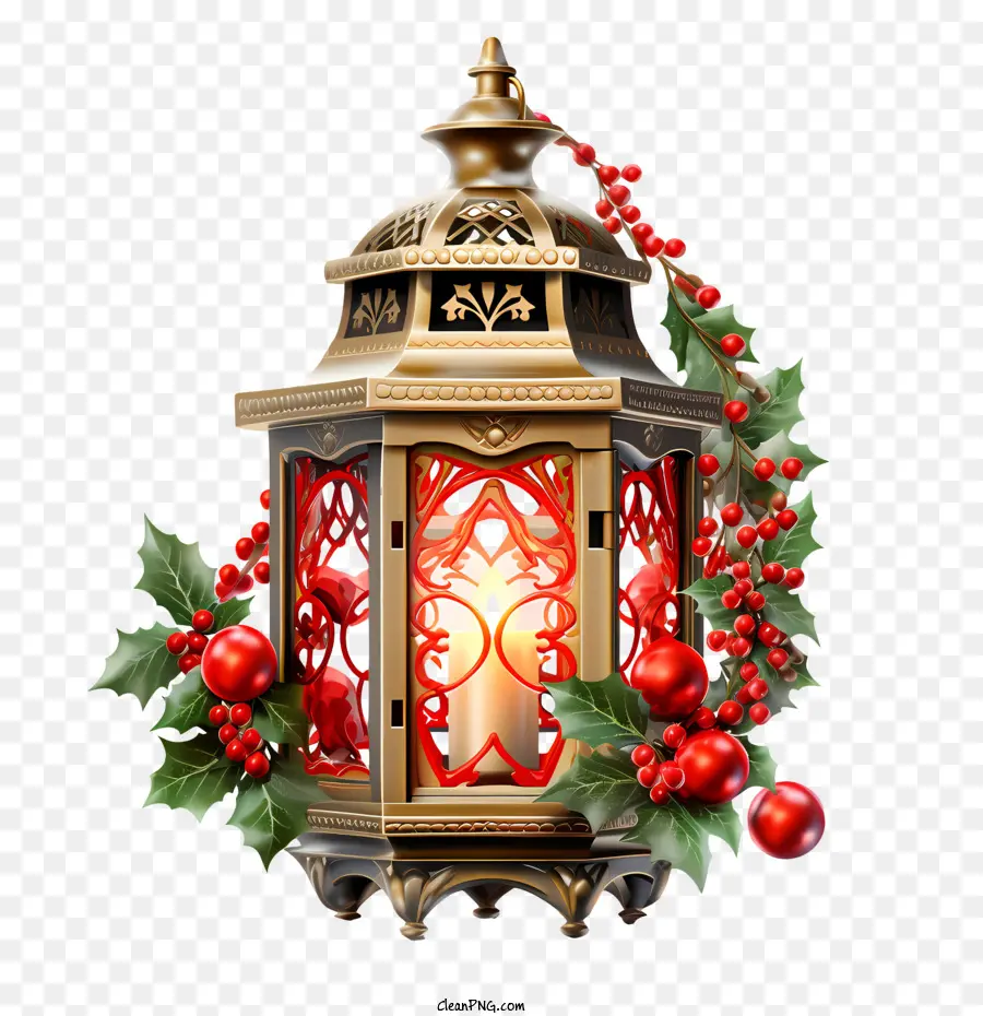 Рождественский фонарь，витиеватый PNG
