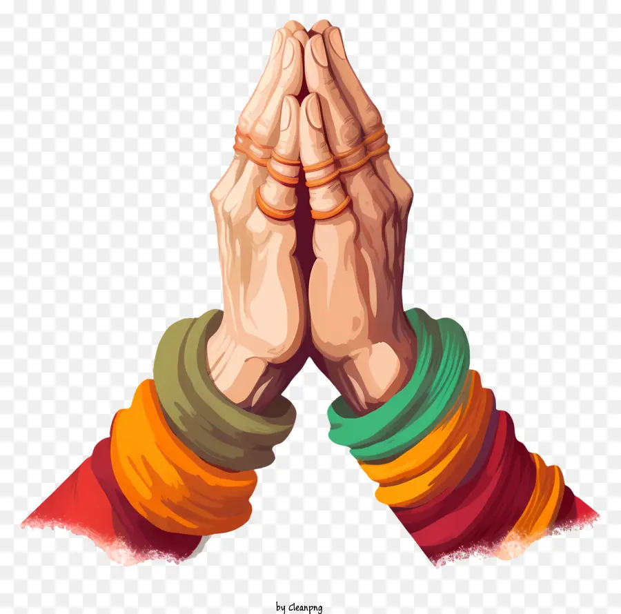 молитва руки，Кольца на пальцах PNG