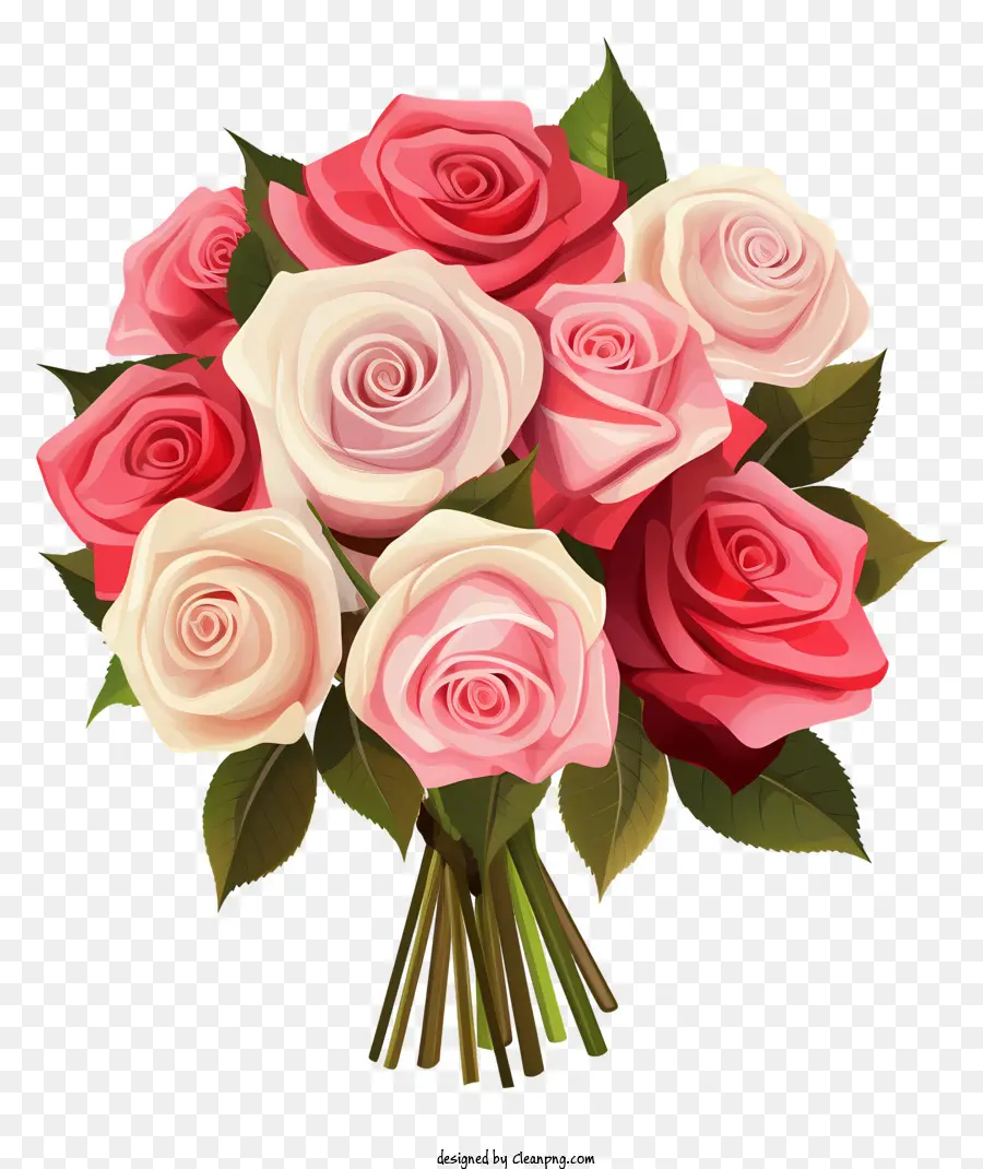 розовые розы，Белые Розы PNG