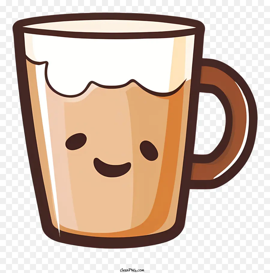 мультфильм кофе，Улыбающаяся чашка кофе PNG