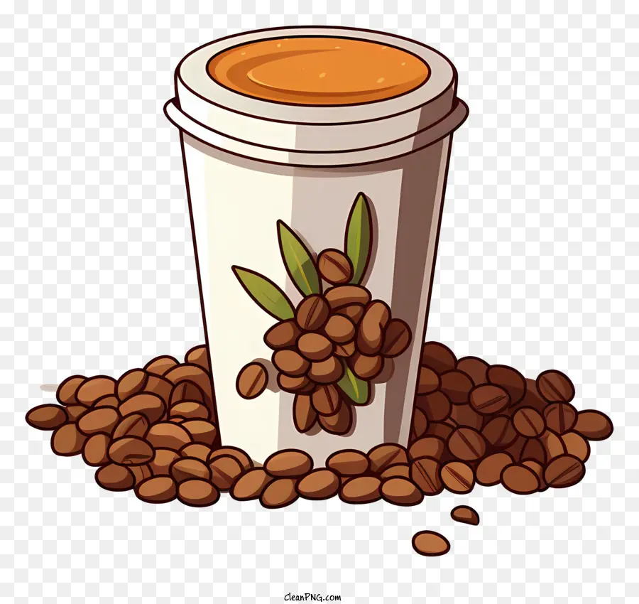 кофе，кофе в зернах PNG