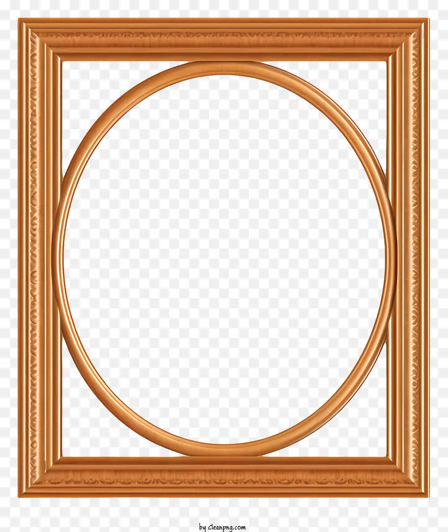 Wooden Frame，круглой формы PNG